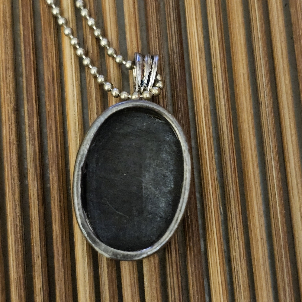 Sterling Silver Abalone Silver Necklace (Vintage) - Picture 5 of 12